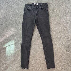 Frame Denim Women's Skinny Jeans in Dark Gray